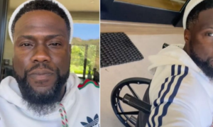 Kevin Hart's Foot Race Lands Him in a Wheelchair